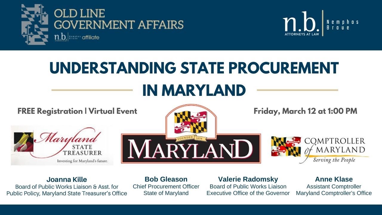 Understanding State Procurement in Maryland - Full Webinar