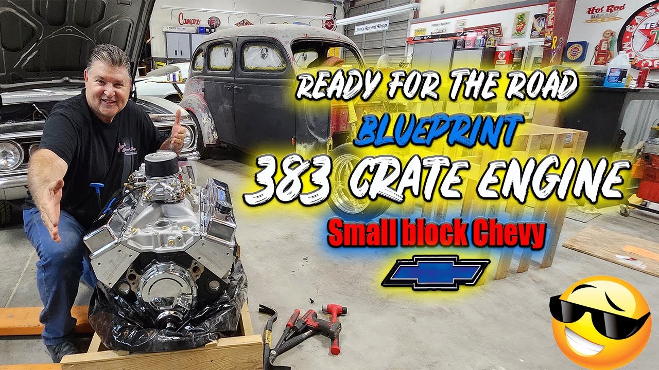 1977 K10 ПОЛУЧАЕТ НОВЫЙ двигатель BluePrint 383 Sstroker Crate.