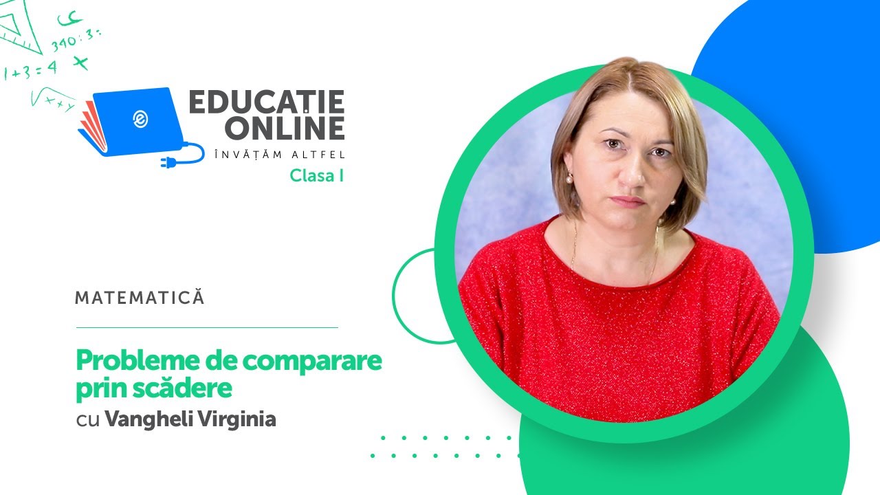 Matematică, Clasa I, Probleme de comparare prin scădere