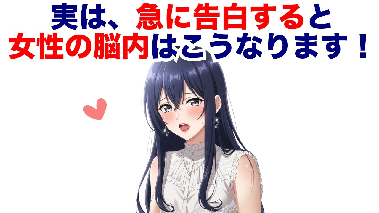 【意外⁉】女性に急に告白すると起こること７選