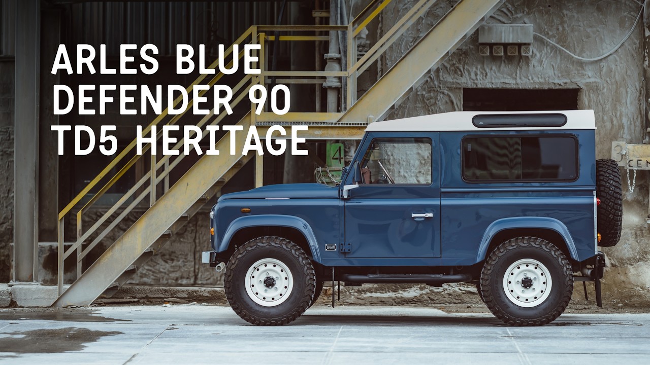 Brooklyn Coachworks restored Arles Blue Land Rover Defender 90