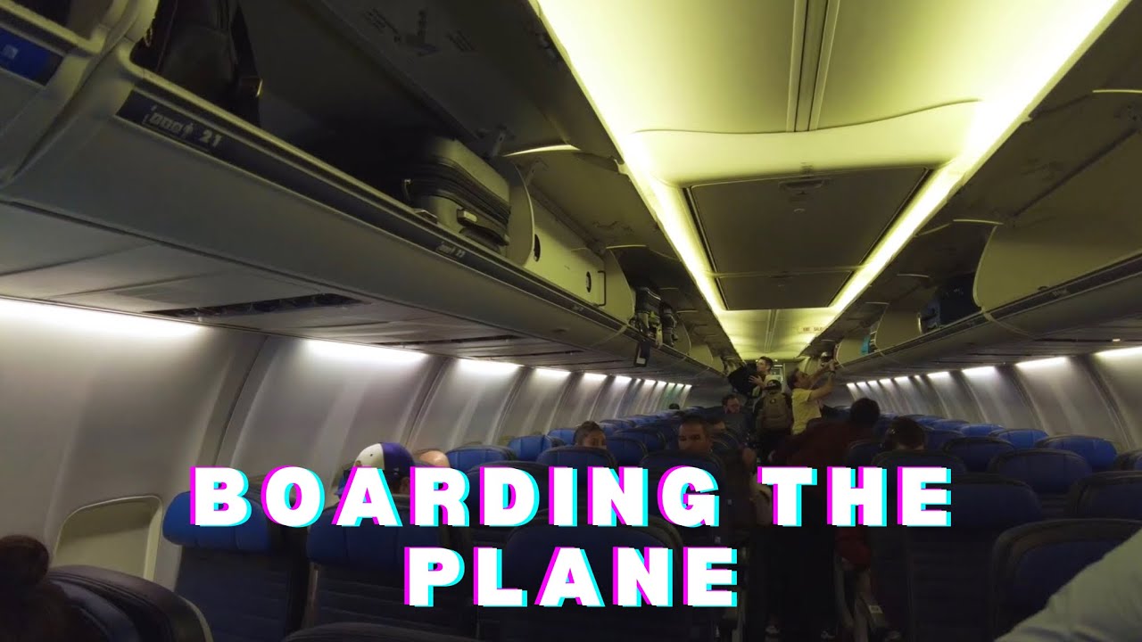 Boarding the Airplane and the inside
