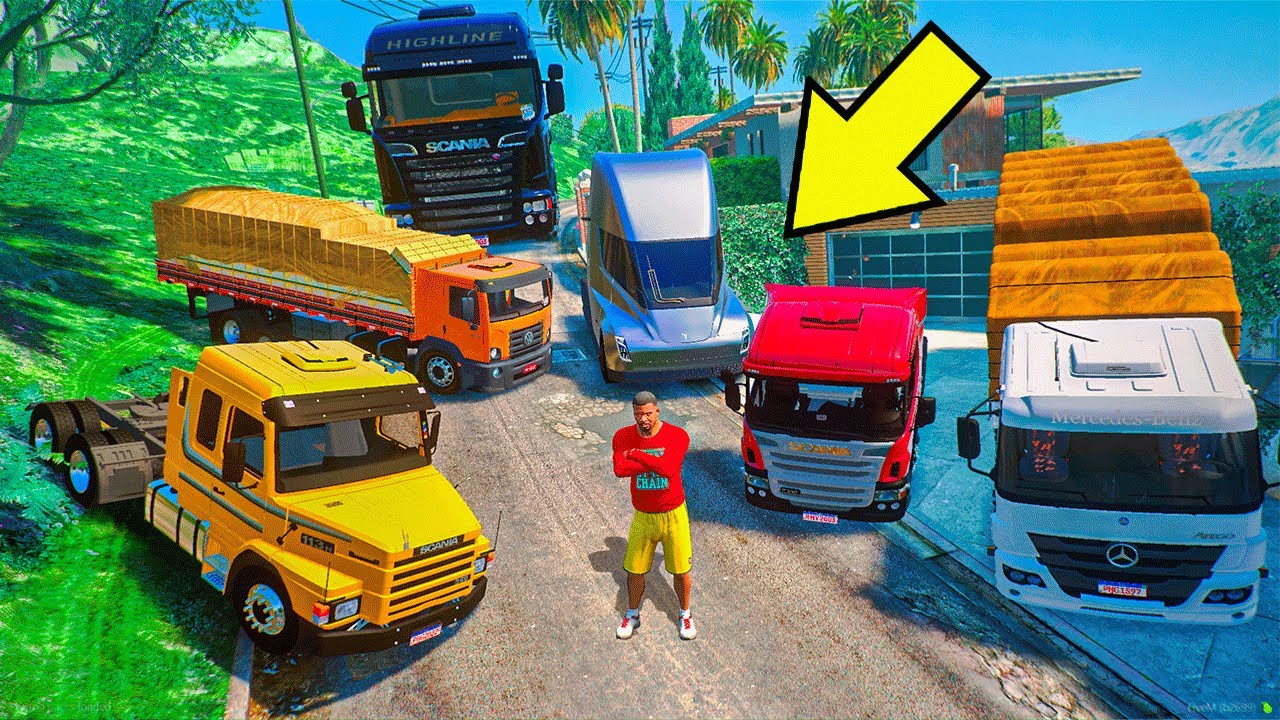 COLECIONANDO CAMINHÕES DO FRANKLIN no GTA 5!