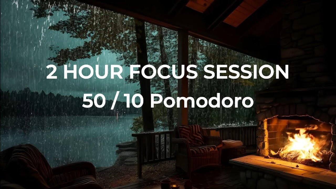 2 Hour Focus Session ⏱️ 50/10 Pomodoro | Deep Study & Work