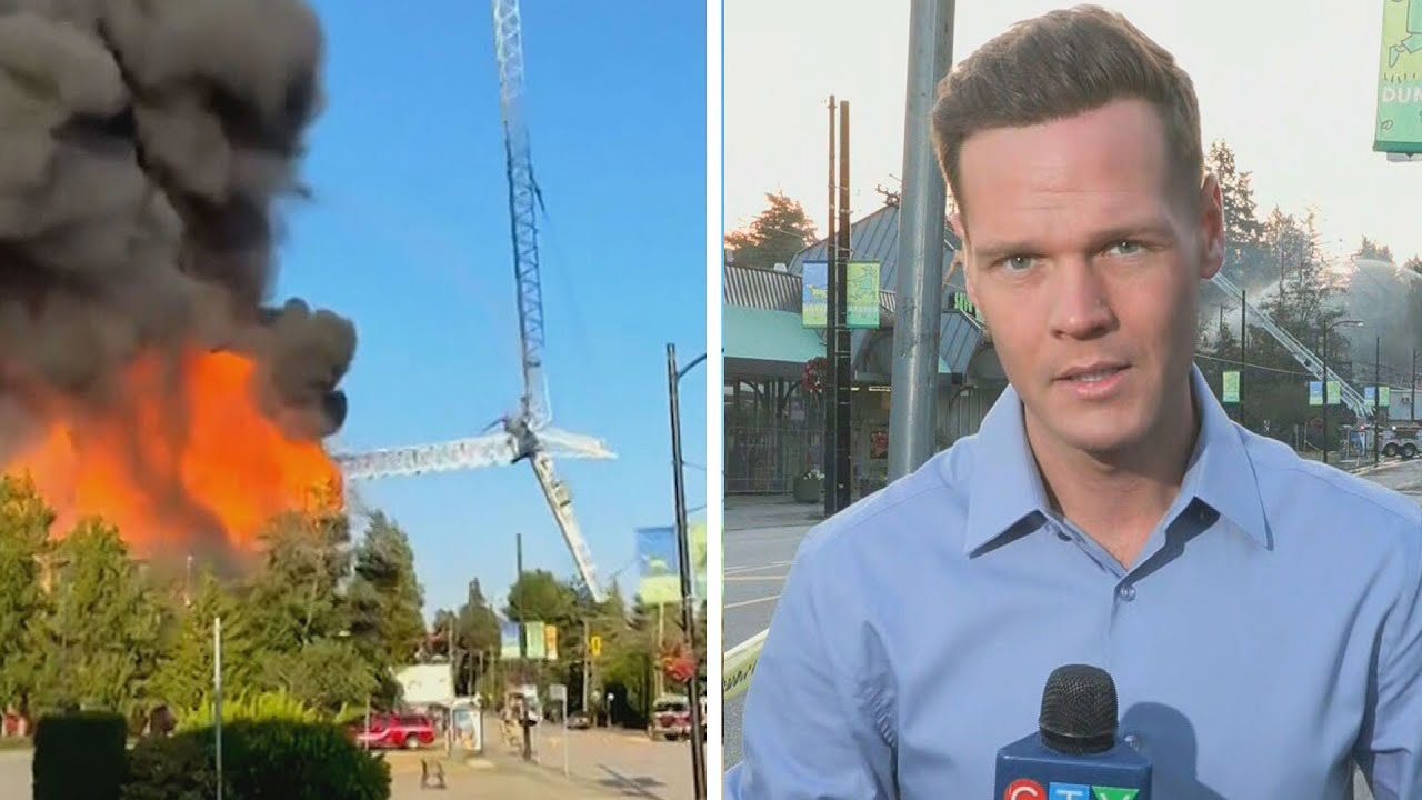 Crane collapses after massive fire engulfs Vancouver building