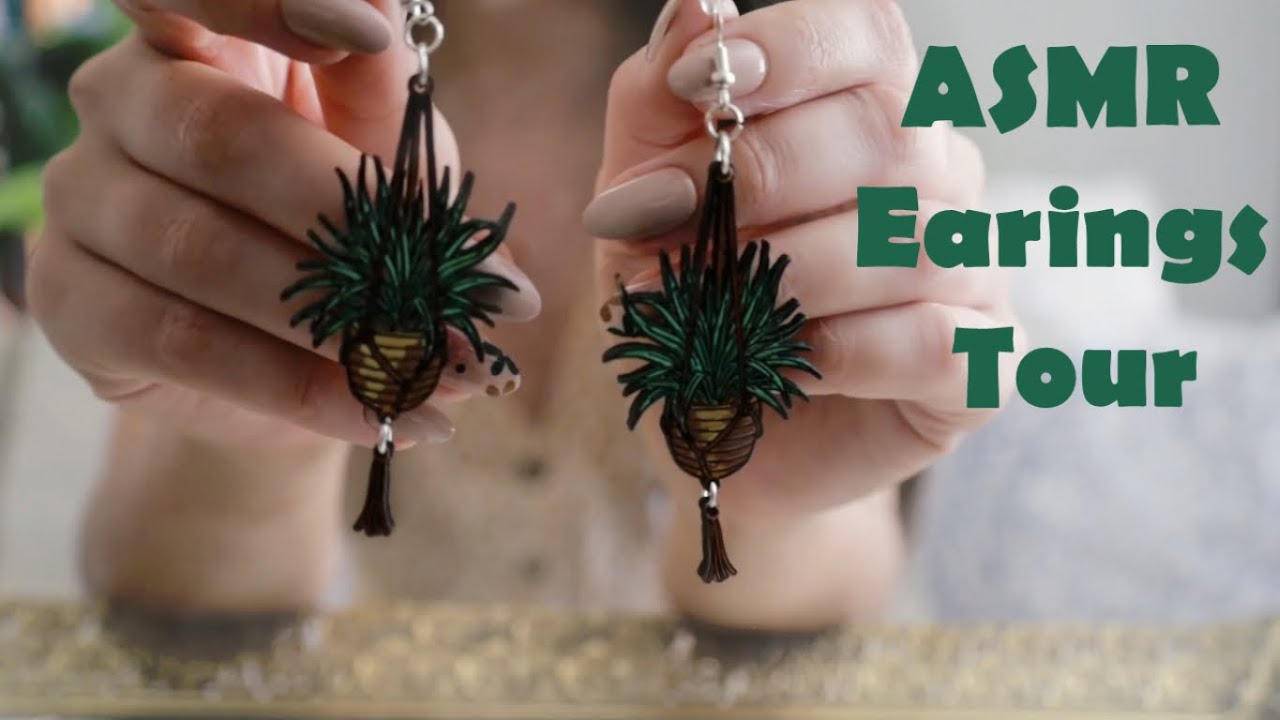 ASMR Earring Collection Tour 💍✨ (soft spoken, jewelry tapping, clinking & gentle whispering)