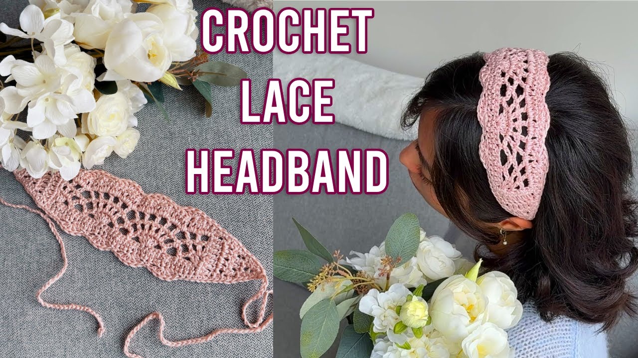 Crochet Beautiful Lace Headband TUTORIAL | 5 Rows Only!