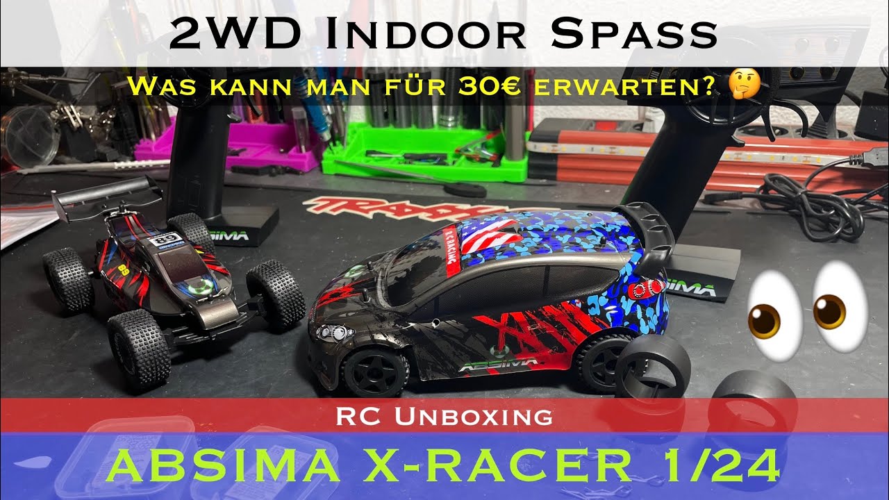 1/24 ABSIMA X-RACER - RC UNBOXING ft Hannah / Was erwartet uns? 2WD Indoor Racing für den Winter!
