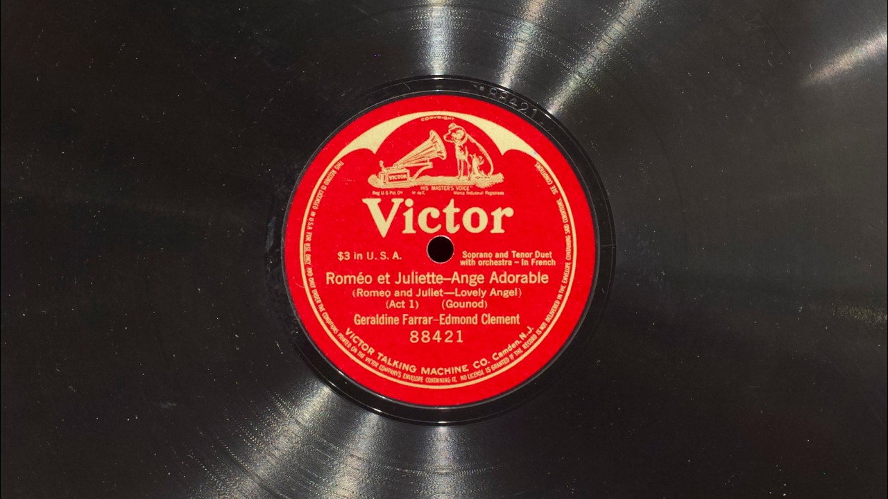 Ange Adorable • Geraldine Farrar & Edmond Clément (EMG Mark Xb Oversize Gramophone)