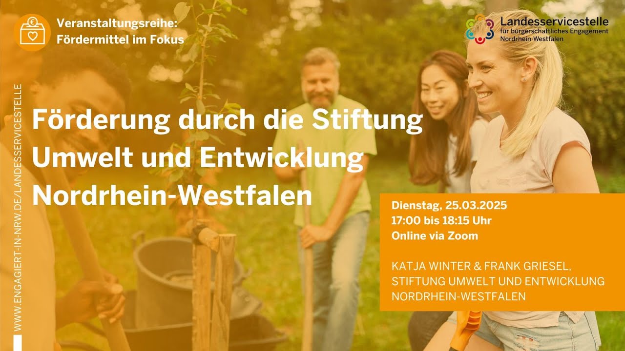 F&ouml;rderung durch die Stiftung Umwelt und Entwicklung Nordrhein-Westfalen