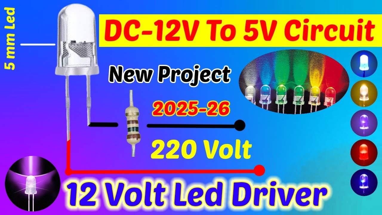 Dc 12v To 5V Circuit, Diy Electronics, How To Make Electric Tester, Dc 12v To Dc 5v Donverter #omtek