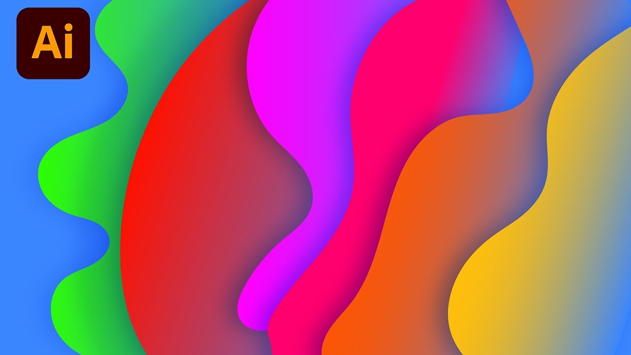 tutorial illustrator:Colorfulabstract background
