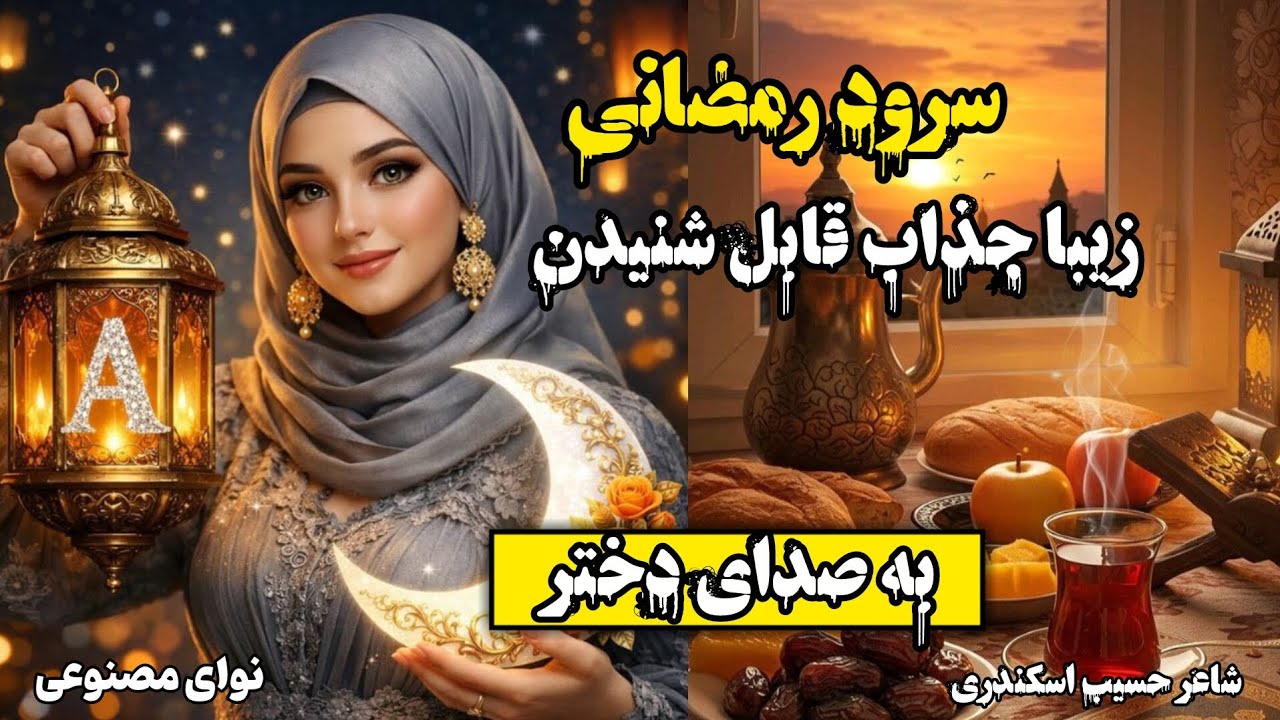 سرود رمضانی به صدای دختر جدید قابل شنیدن اجراهی هوش مصنوعی شعر از حسیب اسکندری  2026 new natt