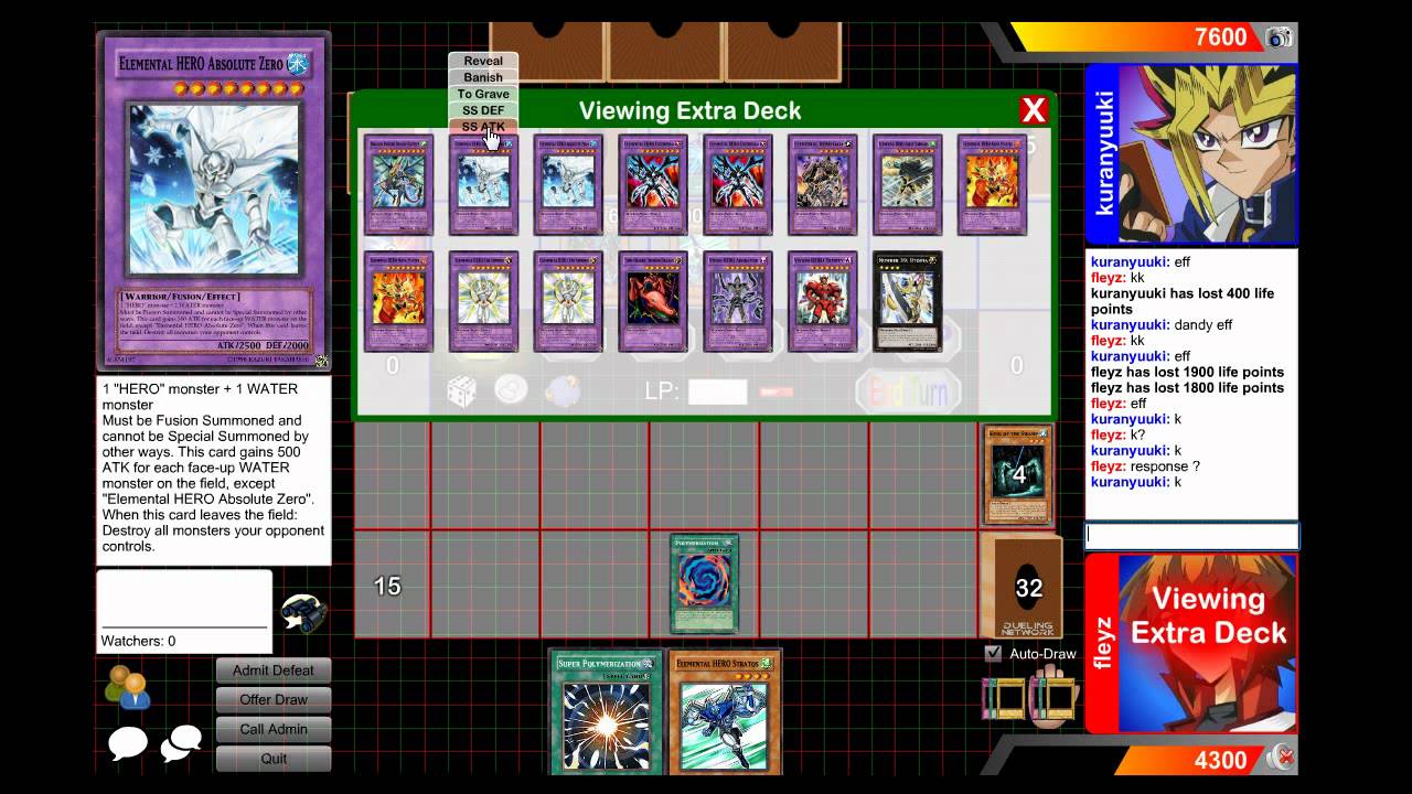 Yugioh Duel #1 - Hero vs Hero