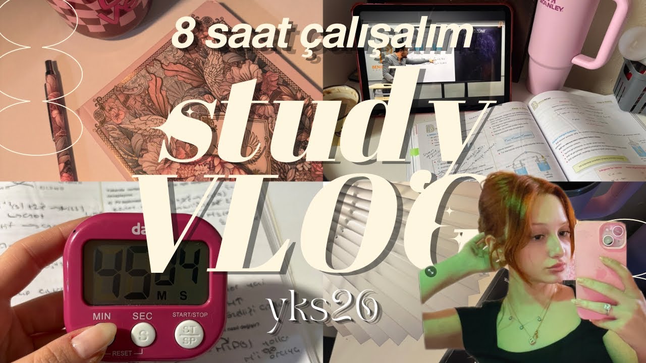 yks vlog|son 3 kala 8 saat &ccedil;alışalım|🎀✨ #yks #yksvlog #study #studyvlog 