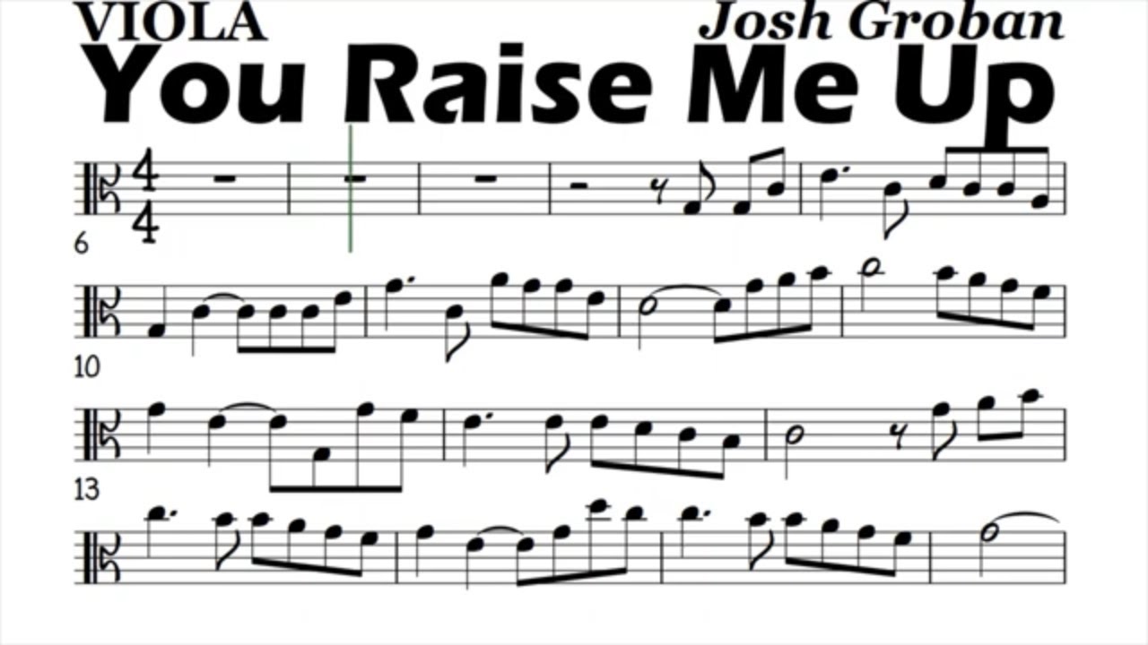 You Raise Me Up Viola Sheet Music Backing Track Play Along Partitura