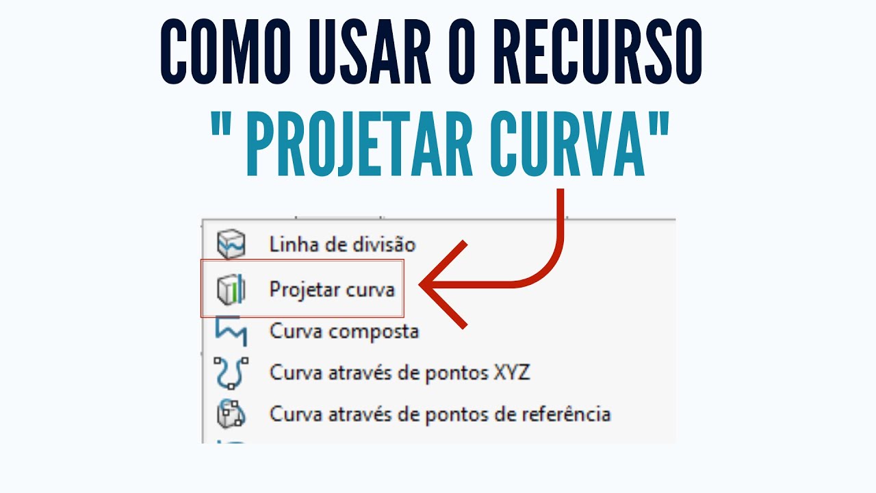 USANDO O RECURSO "PROJETAR CURVA"- SOLIDWORKS| Allan Assad