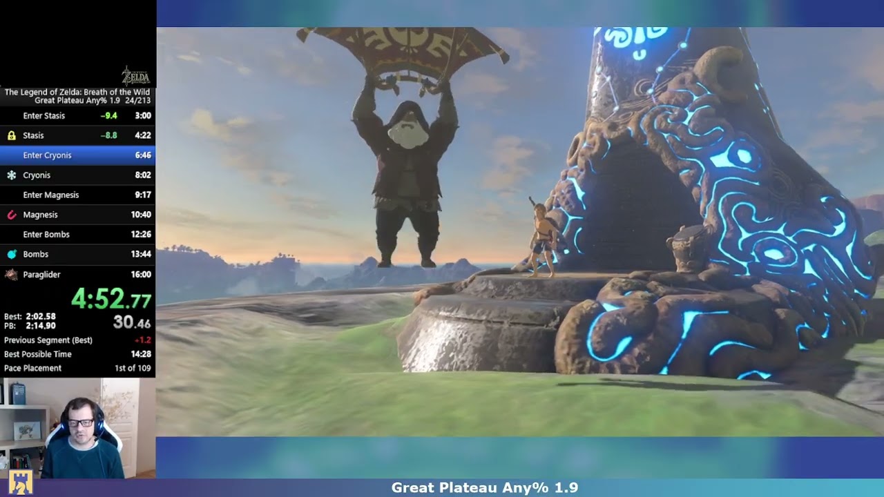 Zelda BotW - Great Plateau 1.9 speedrun 15:12