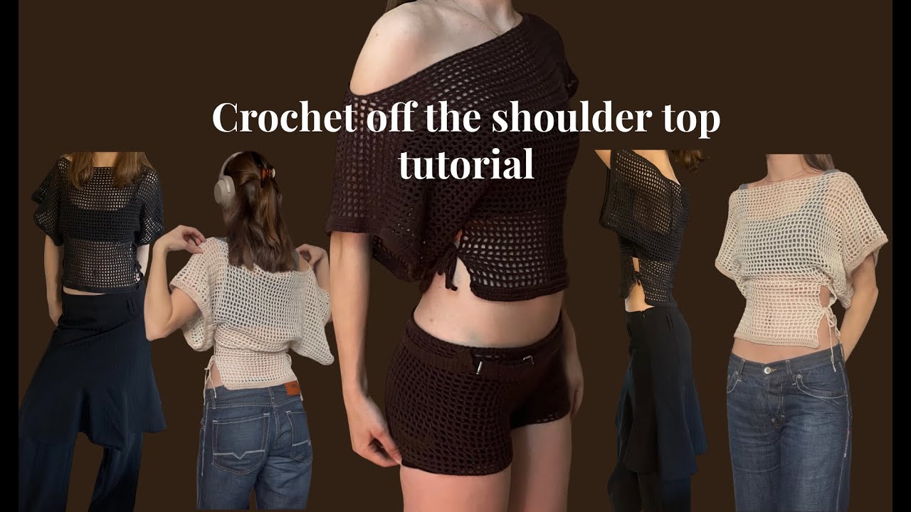 Crochet off the shoulder top