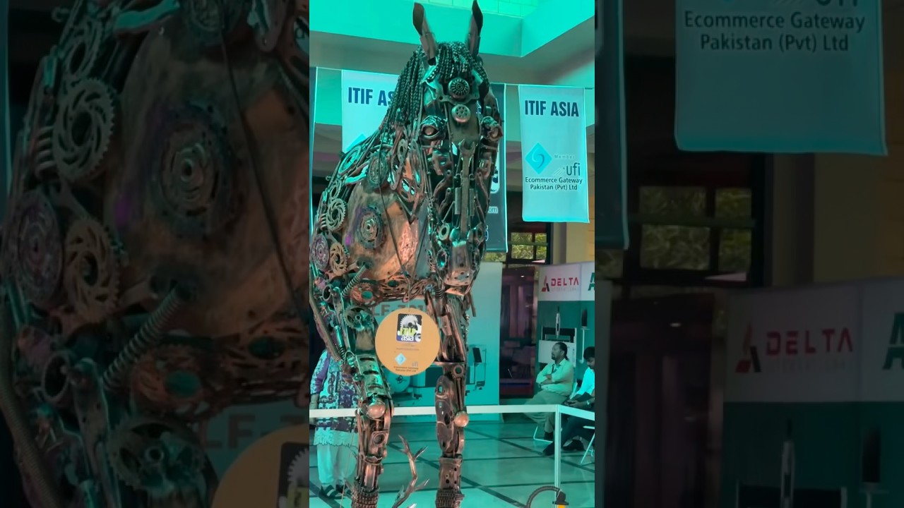 Beautiful art made from motorcycle parts 