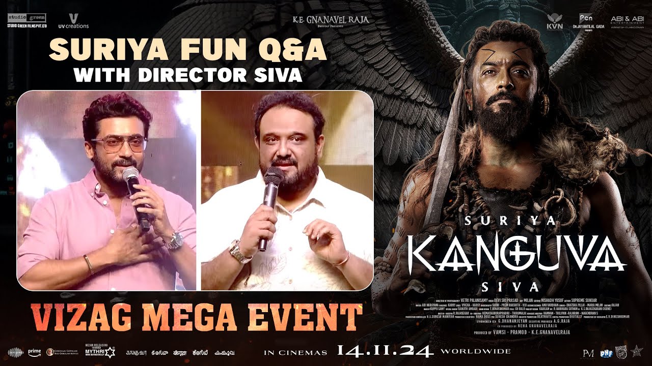 Suriya Super Fun Q&A With Director Siva | KANGUVA Mega Event At VIZAG | DSP | Studio Green