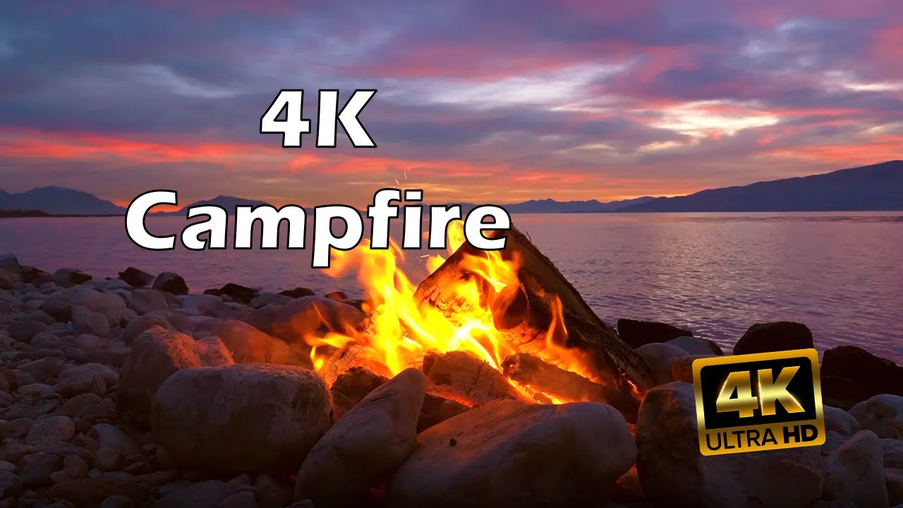4K Lagerfeuer am Strand