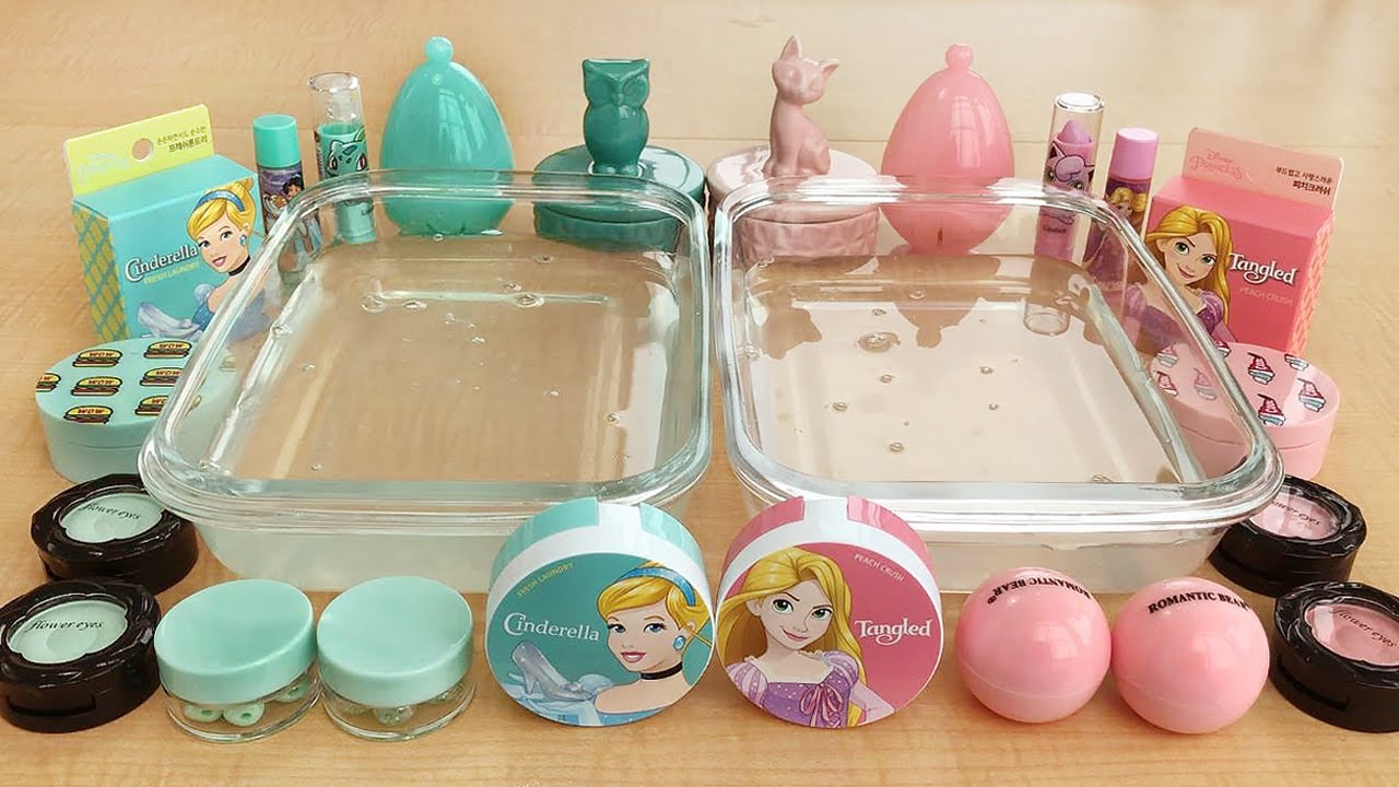 Mint vs Pink - Mixing Makeup Eyeshadow Into Slime! Special Series Part 13 Satisfying Slime Video