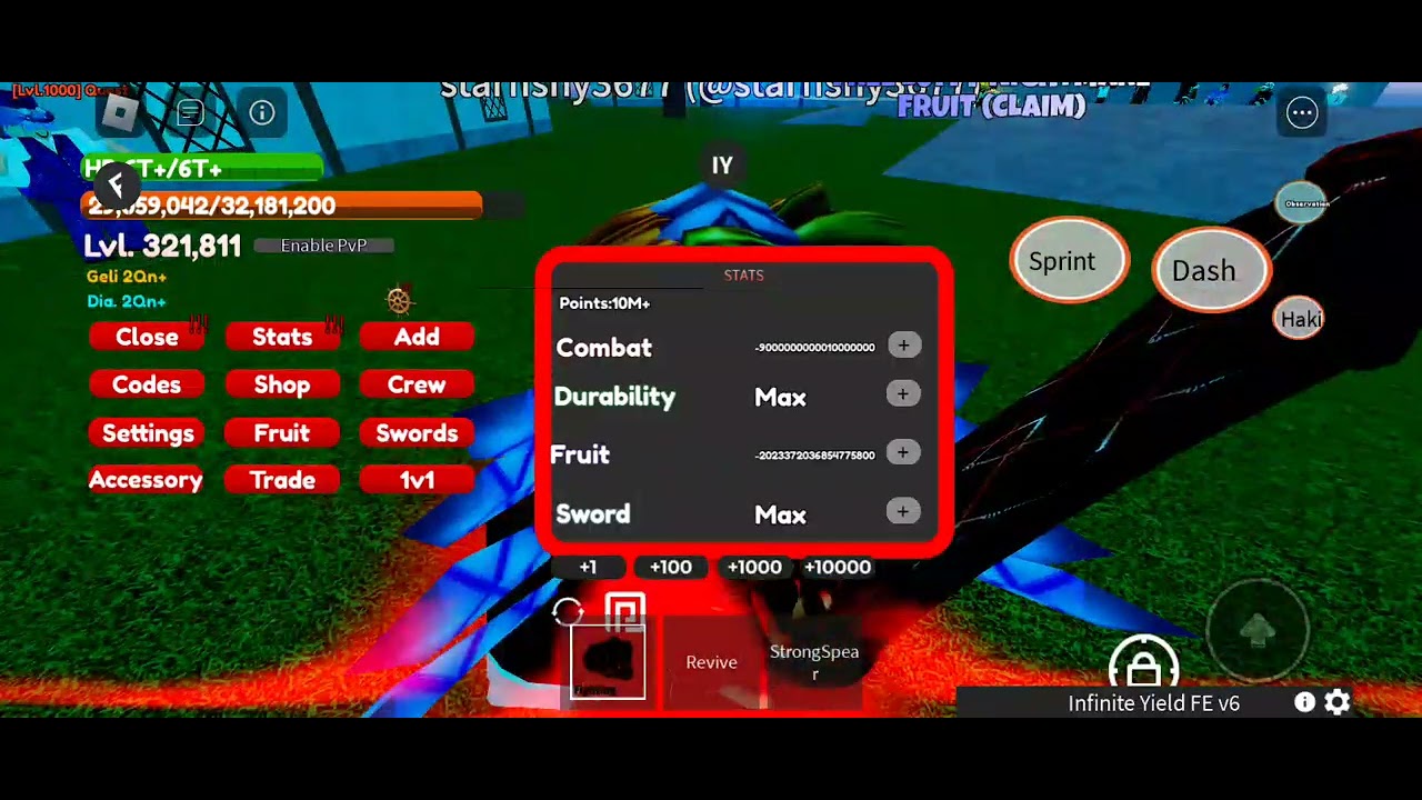 tutorial for beginners to get max stats script by starfishy