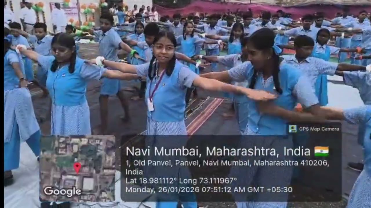 भारतीय प्रजासत्ताक दिनानिमित्त  कवायत संचलन,न्यू इंग्लिश स्कूल, मार्केटयार्ड पनवेल.