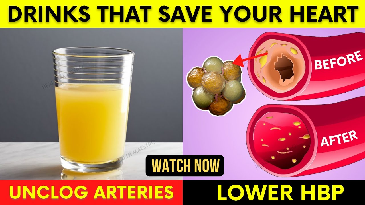 Drinks That Clear Clogged Arteries & Control Blood Pressure - Heart Home Remedy