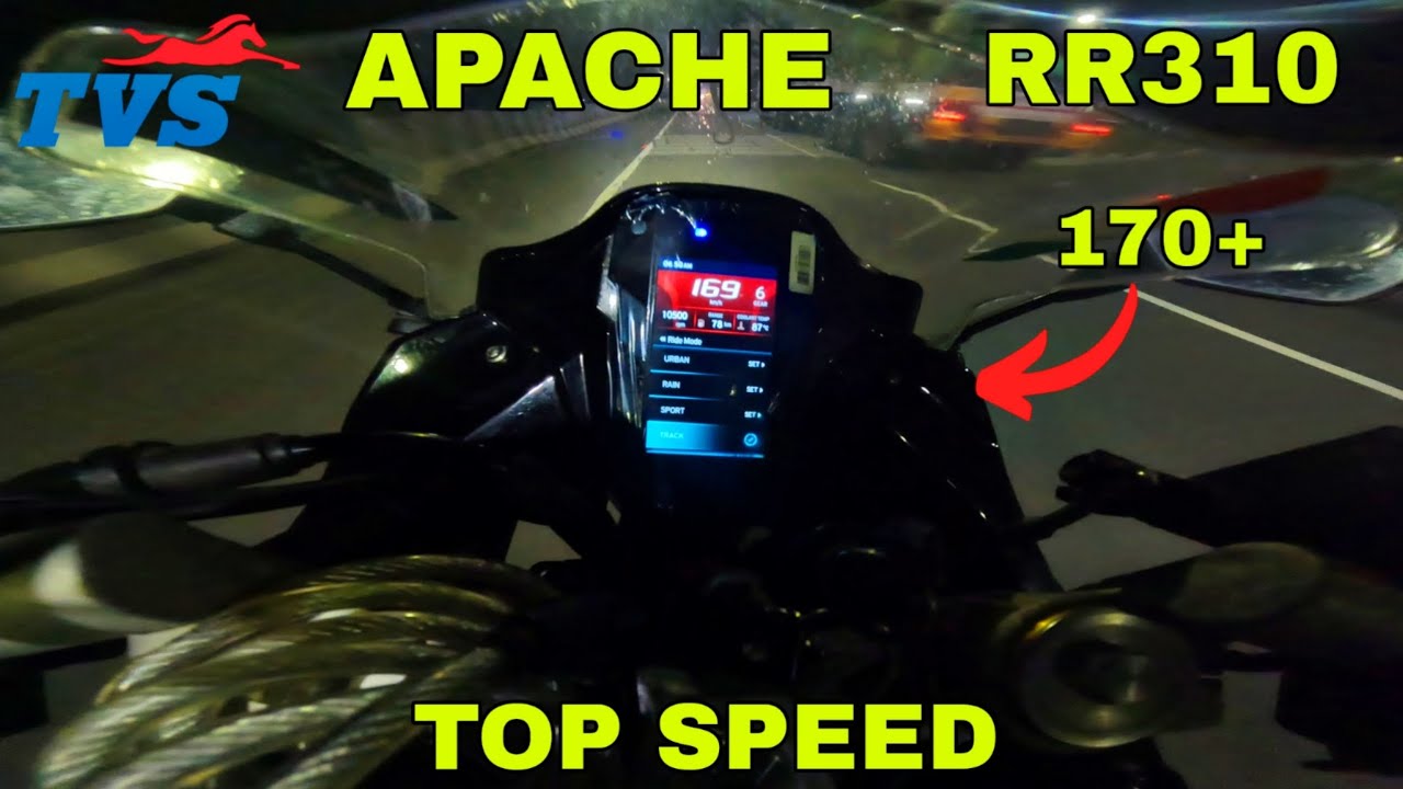 TVS APACHE RR 310 TOP SPEED 🔥