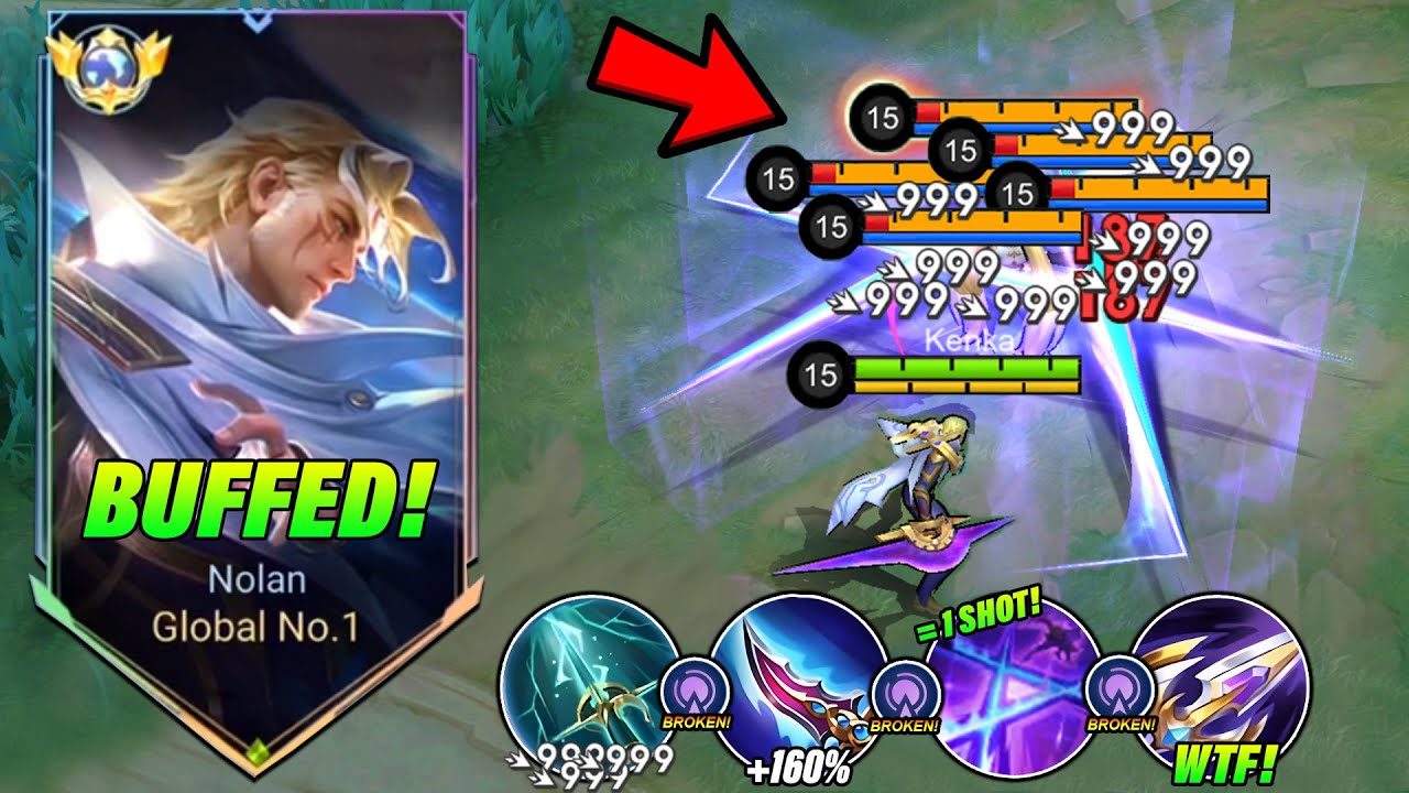 BUFFED NOLAN BEST ONE SHOT BUILD IN SOLO RANK 2025! 🔥(AUTO 1 HIT!) - Mobile Legends