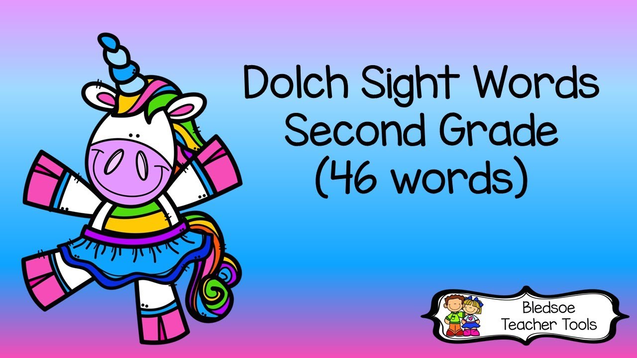 Bledsoe Teacher Tools Dolch Word List Second Unicorns
