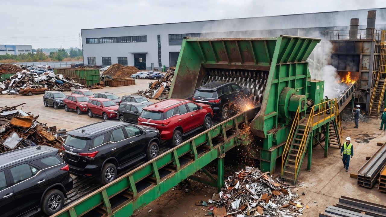 How Millions of Old Toyota Fortuners Are Recycled Into Construction Steel | Complete Process