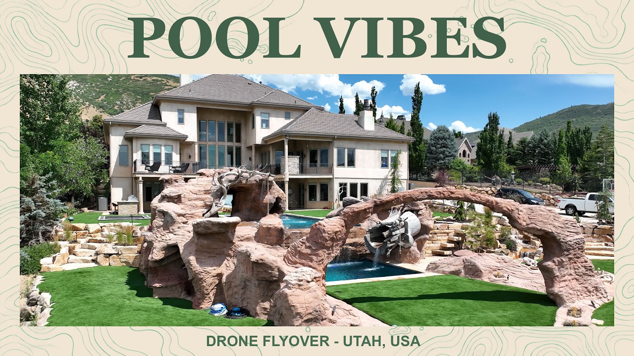 1 Hour of Poolside Lo-Fi in Salt Lake City 🌴 Smooth 60fps Drone Relaxation (4K)
