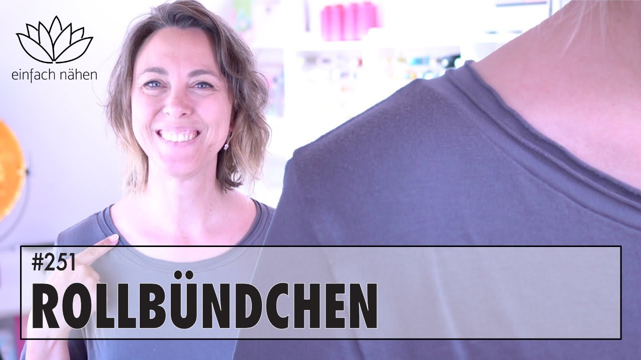 gerolltes Halsbündchen für einen 