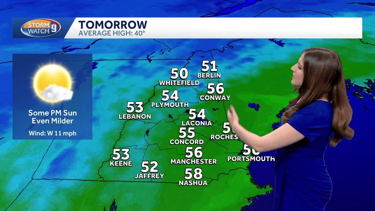 Highs above 50 likely Sunday in New Hampshire, with even warmer weather early next week