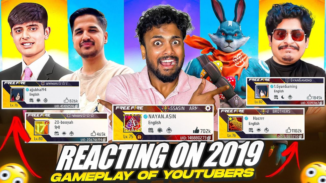 All Youtubers 2019 gameplay Who Killed Them In Free Fire - Garena Free Fire Max 