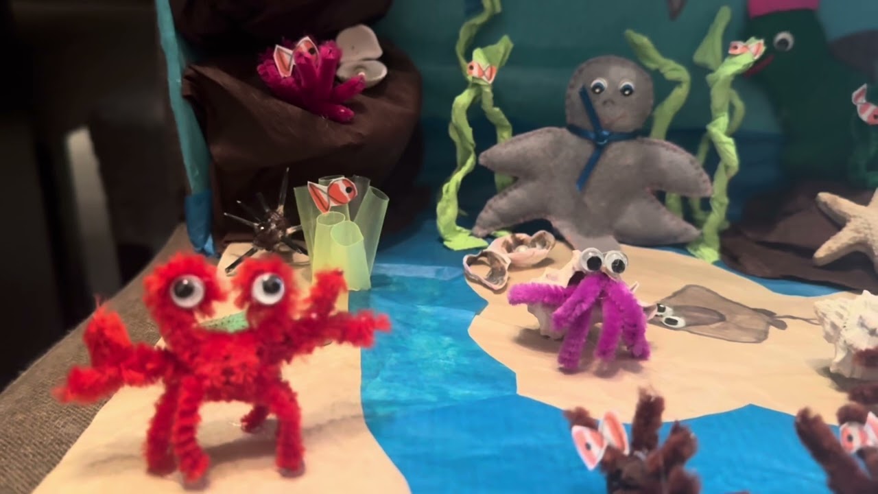 Maqueta de Ecosistema Acuático de Agua Salada 🌊🦈🐙🐚 