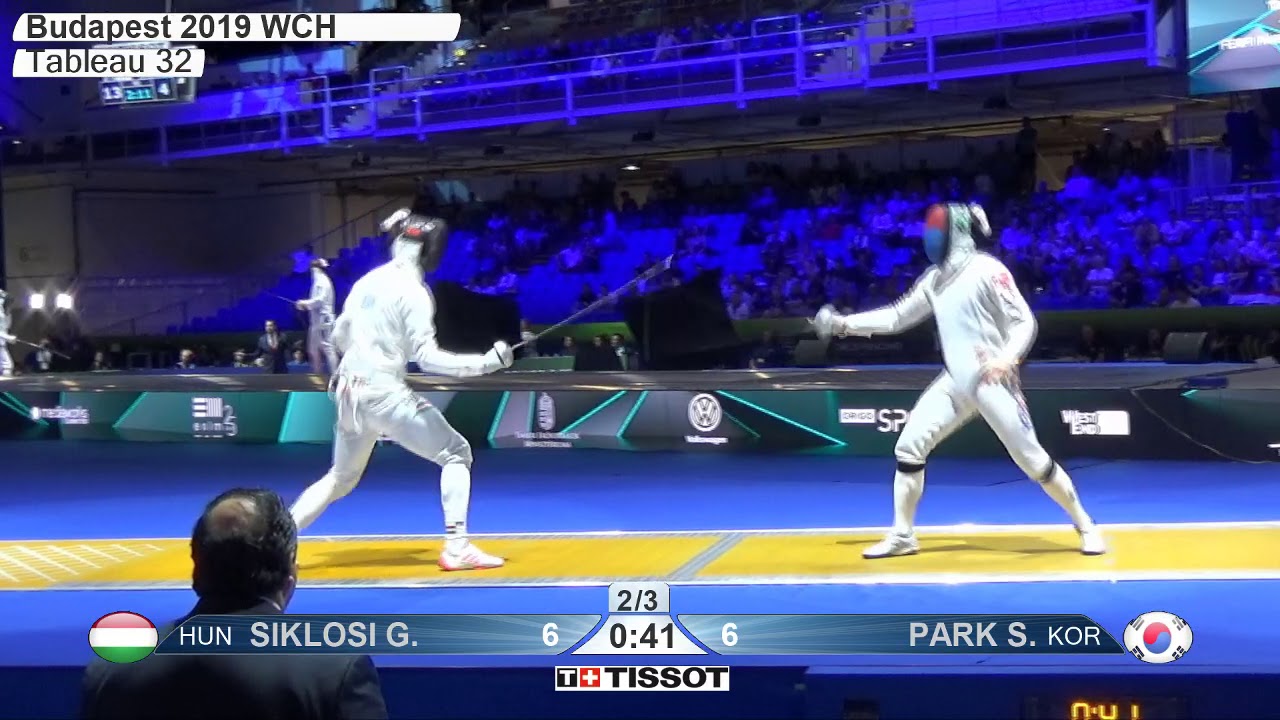 2019 242 T32 05 M E Individual Budapest HUN WCH YELLOW PARK KOR vs SIKLOSI HUN