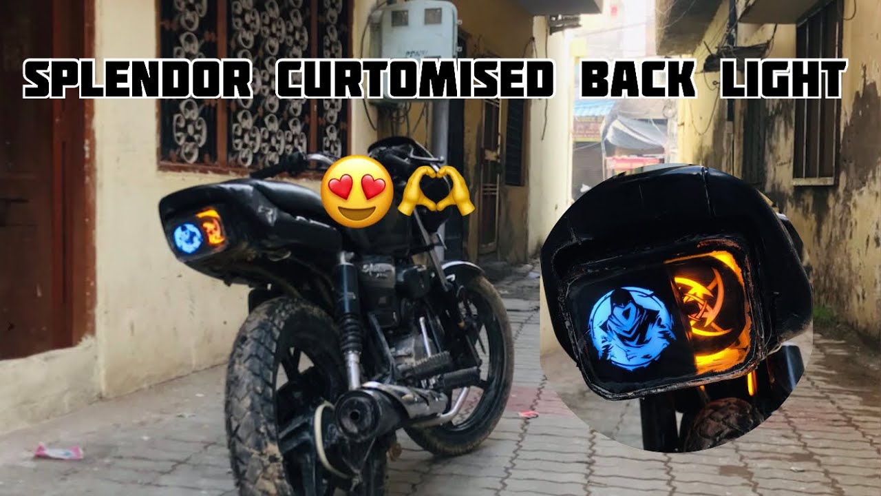 Splendor Back light customised | Process | Splendor modification||@jagdeep.modify