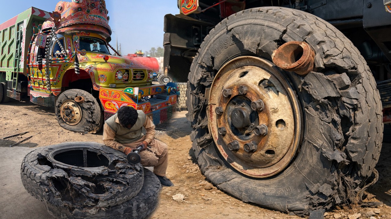 Serious Mechanical Failure! Truck Axle Snapped and Entered Tire | Immediate Emergency Repair Needed