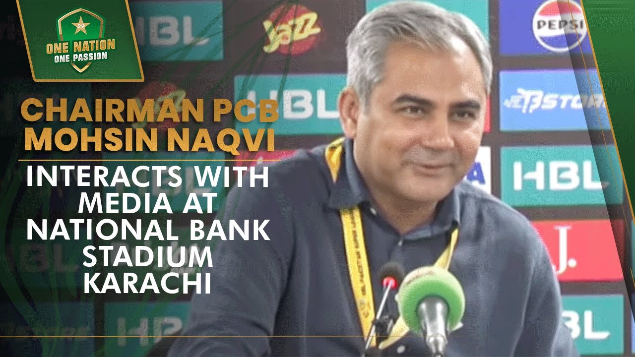 Chairman PCB Mohsin Naqvi Interacts with Media at National Bank Stadium, Karachi | PCB | MA2A