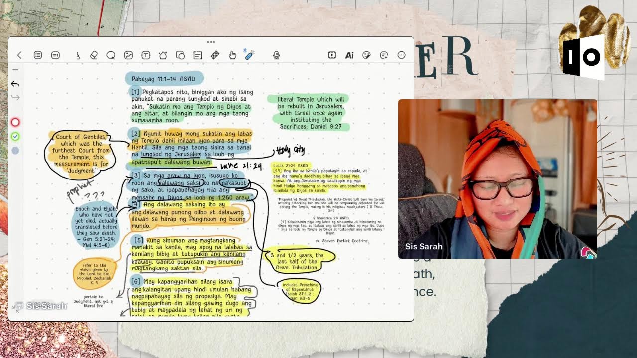 PAHAYAG 11 Tagalog Online Bible Journaling Inside Out with Sarah