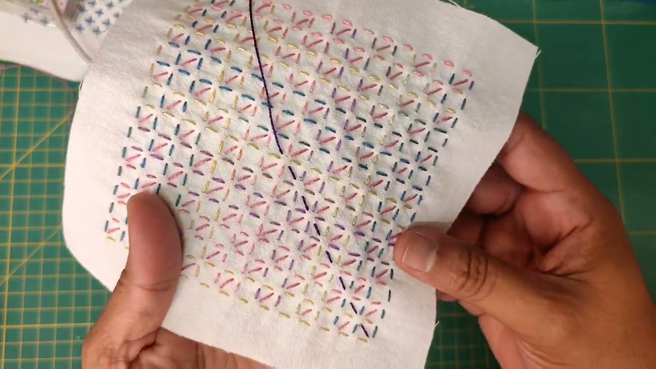 🧵🪡Taller Gratuito de Bordado Sashiko para Principiantes Patrón #3 #bordadosashiko #bordadojapones
