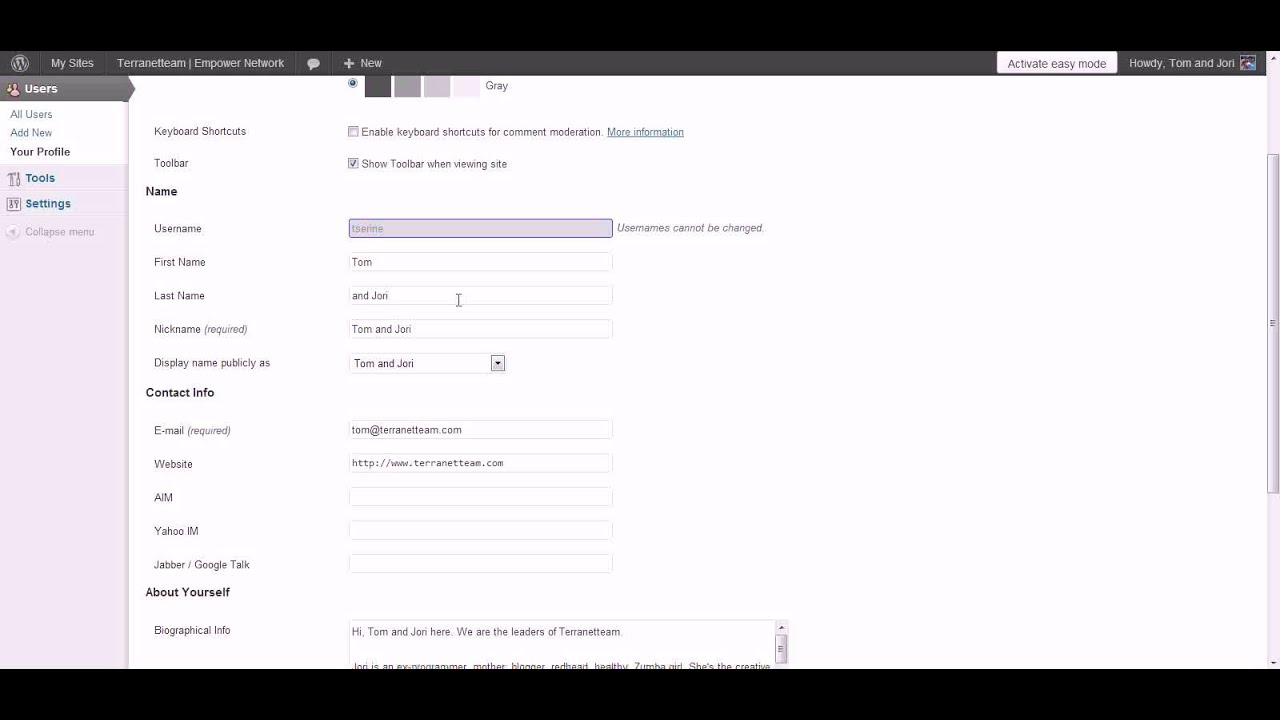 How to Update your Name and User Password - Empower Network