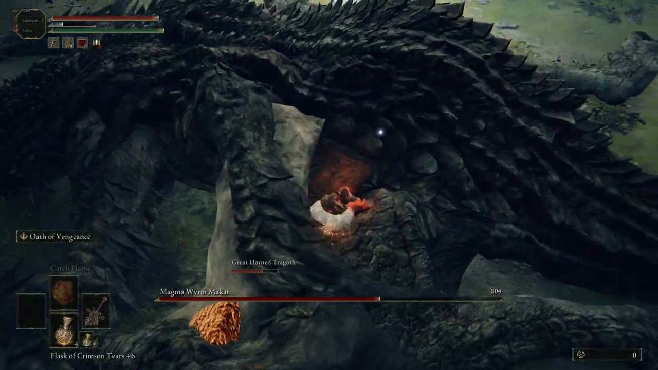 Elden Ring Magma Wyrm Makar boss (Melee)