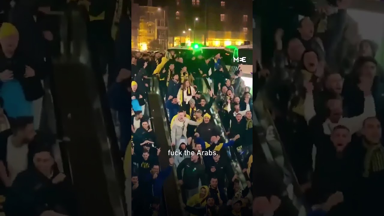 Maccabi Tel Aviv hooligans chant racist, anti-Arabs slogans ahead of match in Amsterdam