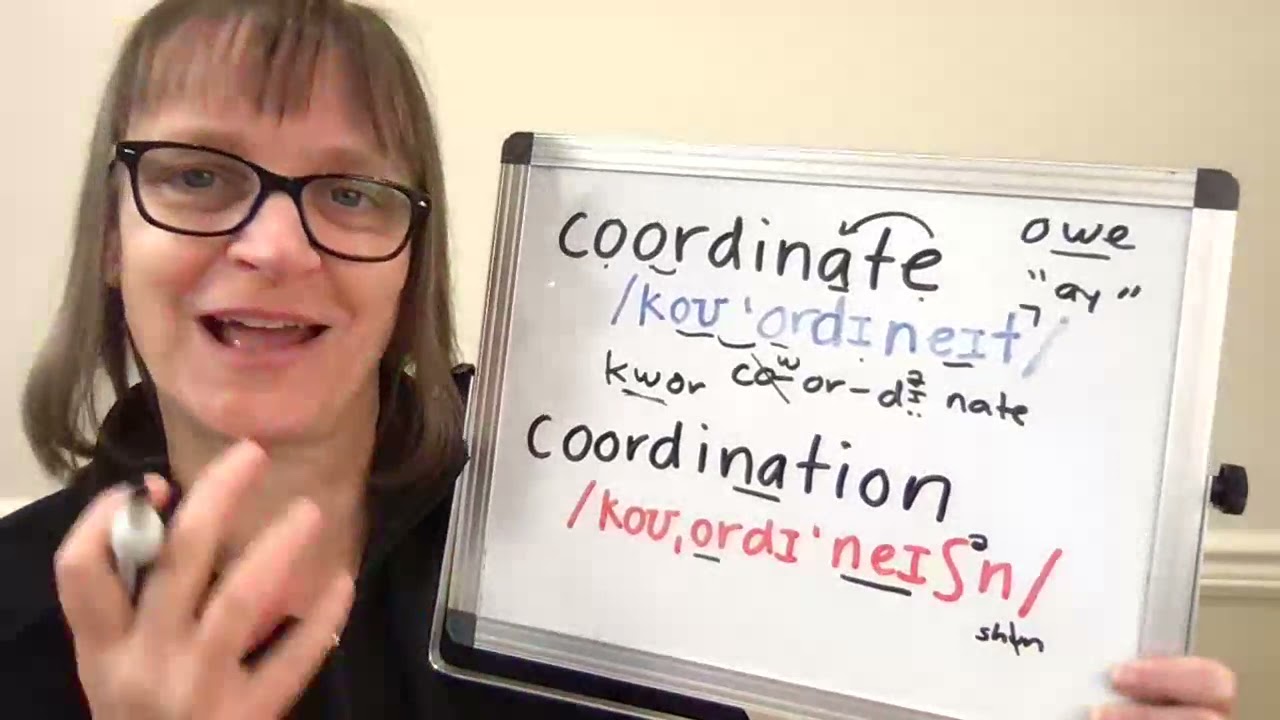 How to Pronounce Coordinate and Coordination