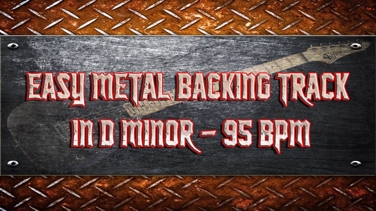 Easy Metal Backing Track (Bass & Drums) in D Minor | 95 BPM (HQ,HD)